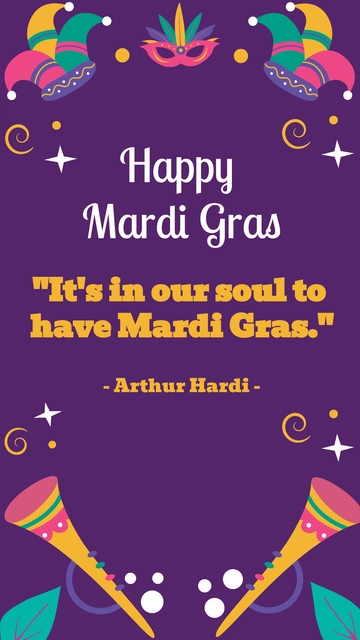 Free Mardi Gras Quotes Template to Edit Online