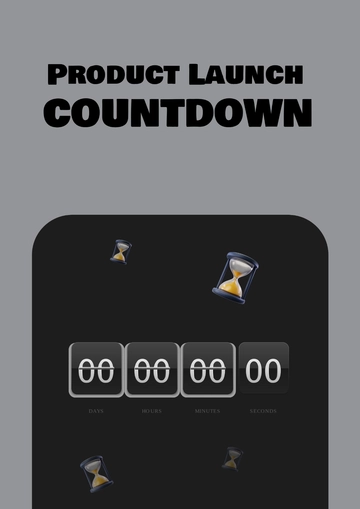 Free Product Launch Countdown Signage Template to Edit Online