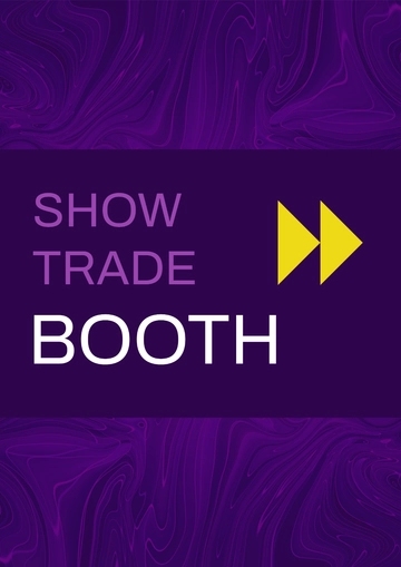 Free Trade Show Booth Signage Template to Edit Online