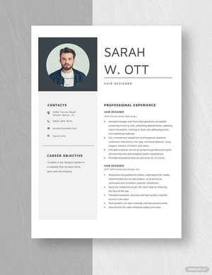 Hair Designer Resume