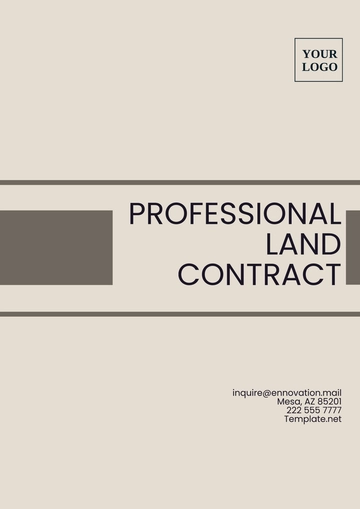 Free Professional Land Contract Template to Edit Online