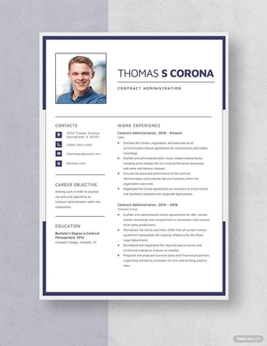 Contract Administration Resume