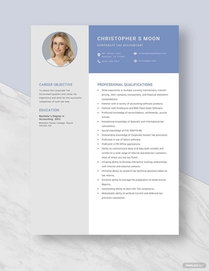 Corporate Tax Accountant Resume