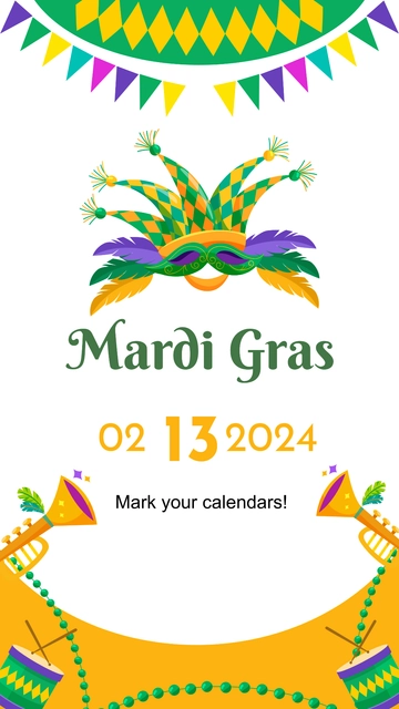 Free Mardi Gras 2024 Schedule Template to Edit Online