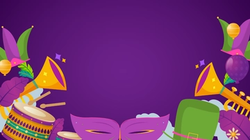 Free Mardi Gras Zoom Background Template to Edit Online