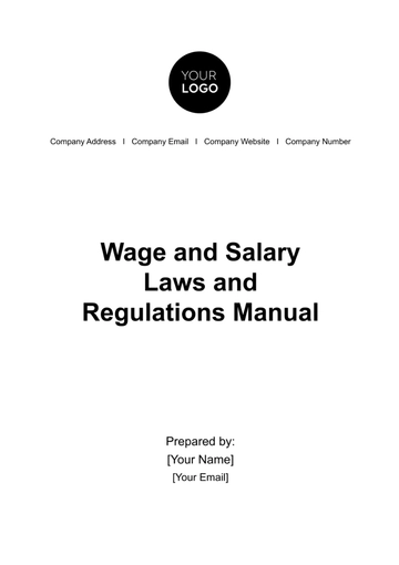 Free Wage and Salary Laws and Regulations Manual HR Template to Edit Online