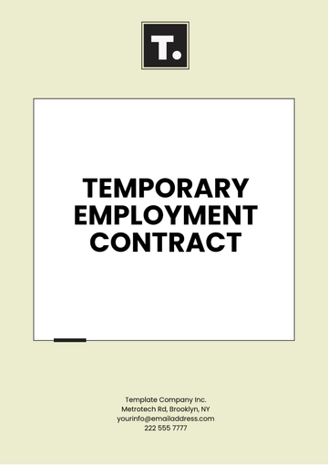 Free Temporary Employment Contract Template to Edit Online