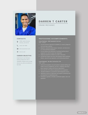 Crane Mechanic Resume