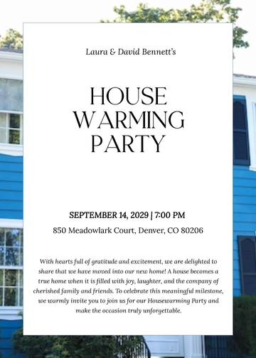 Free Editable Housewarming Invitation Template to Edit Online