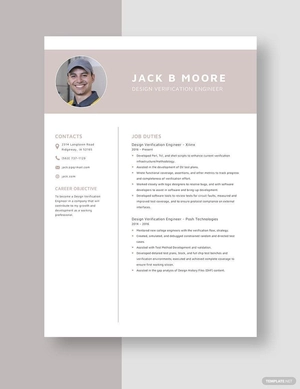 Design Verification Engineer Resume
