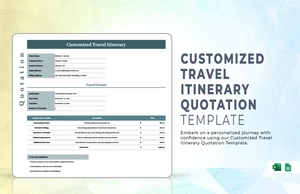 Customized Travel Itinerary Quotation Template
