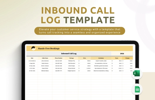 Inbound Call Log Template