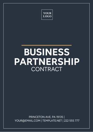 Free Business Partnership Contract Template to Edit Online