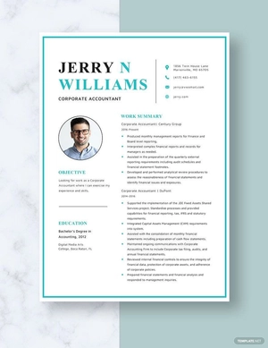 Corporate Accountant Resume