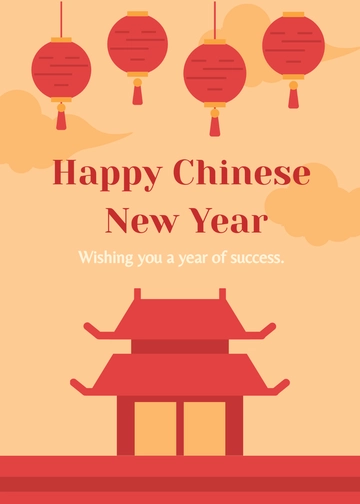 Free Chinese New Year Wishes Messages in English Template to Edit Online