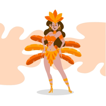 Free Mardi Gras Girl Anime Template Clipart to Edit Online