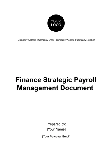 Free Finance Strategic Payroll Management Document Template to Edit Online