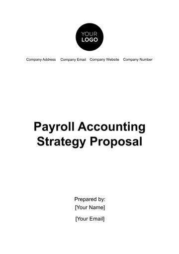 Free Payroll Accounting Strategy Proposal Template to Edit Online
