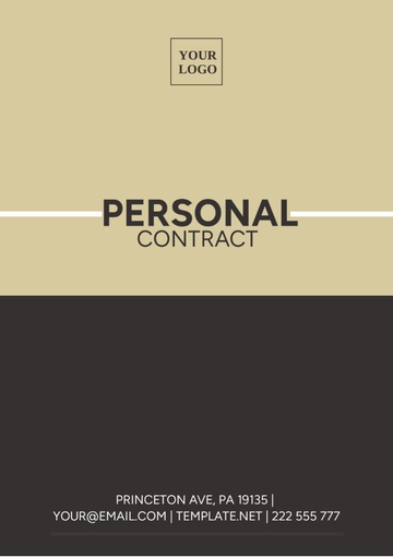 Free Personal Contract Template to Edit Online