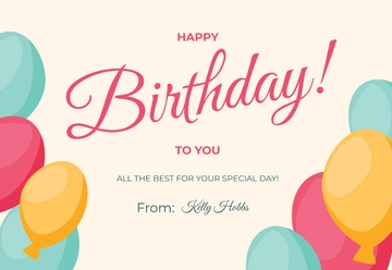 Free Birthday Card Template to Edit Online