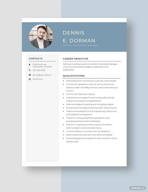 District Operations Manager Resume