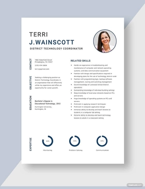 District Technology Coordinator Resume