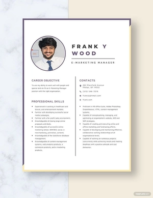 E-Marketing Manager Resume