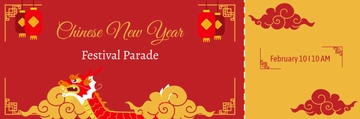 Free Chinese New Year Festival Parade Tickets Template to Edit Online