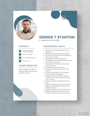 E-Learning Developer Resume