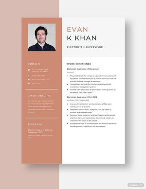 Electrician Supervisor Resume