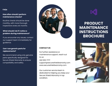 Free Product Maintenance Instructions Brochure Template to Edit Online