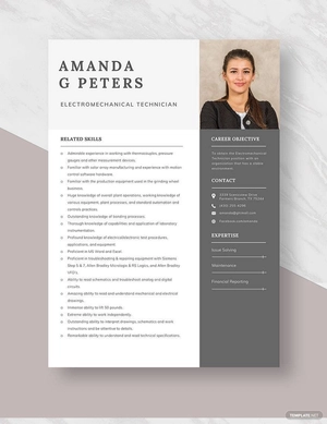 Electromechanical Technician Resume