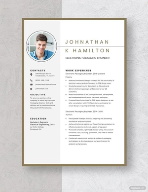 Electronic Packaging Engineer Resume