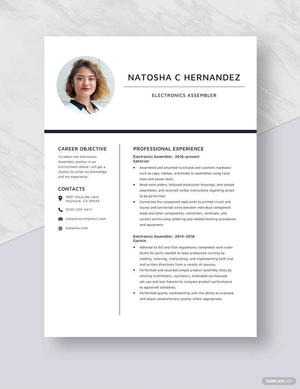 Electronics Assembler Resume