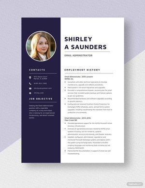Email Administrator Resume