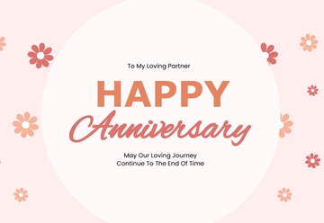 Free Anniversary Card Template to Edit Online