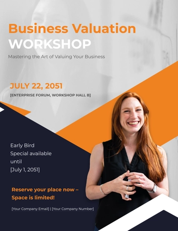 Free Business Valuation Workshop Flyer Template to Edit Online