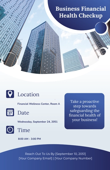 Free Business Financial Health Checkup Poster Template to Edit Online