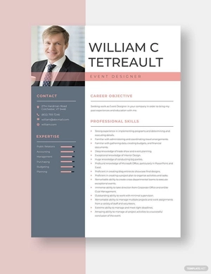 Event Designer Resume