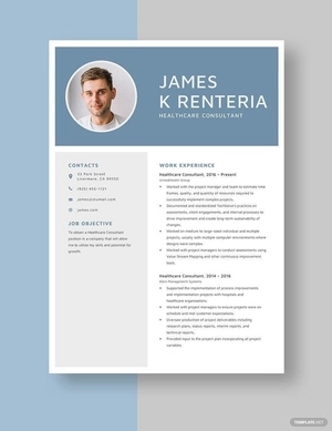 Healthcare Consultant Resume