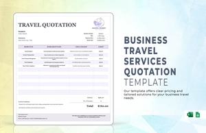 Business Travel Services Quotation Template
