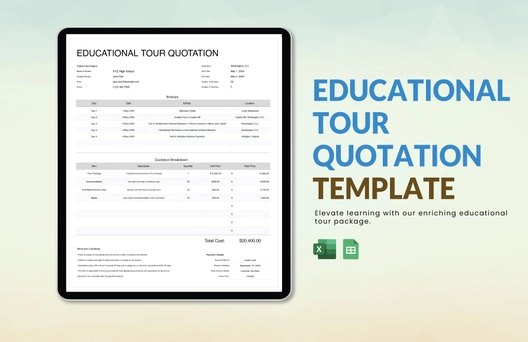 Educational Tour Quotation Template
