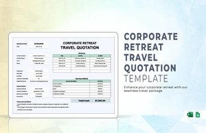 Corporate Retreat Travel Quotation Template