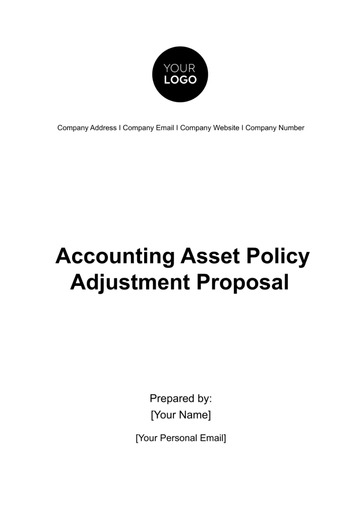 Free Accounting Asset Policy Adjustment Proposal Template to Edit Online