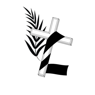 Free Ash Wednesday Black and White Clipart Template to Edit Online