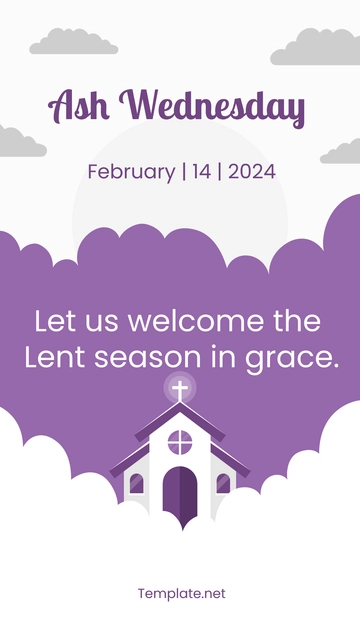 Free Ash Wednesday Church Schedule Template to Edit Online