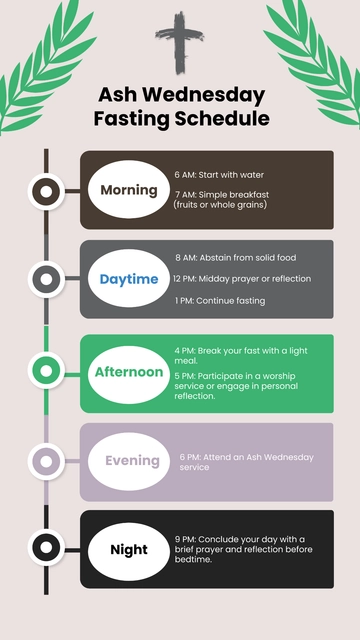 Free Ash Wednesday fasting Schedule Template to Edit Online