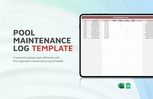 Pool Maintenance Log Template