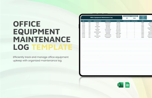 Office Equipment Maintenance Log Template