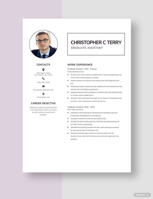 Graduate Assistant Resume